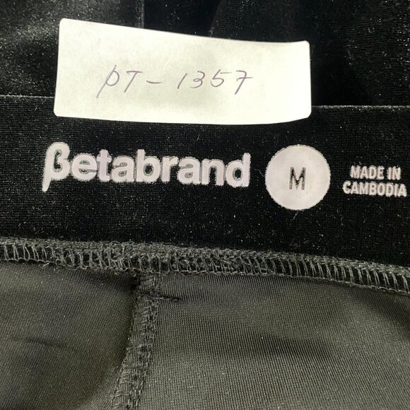 Betabrand Velvet Yoga Dress Pants‎ Straight Leg Black Pull On Women's Medium - Picture 2 of 5